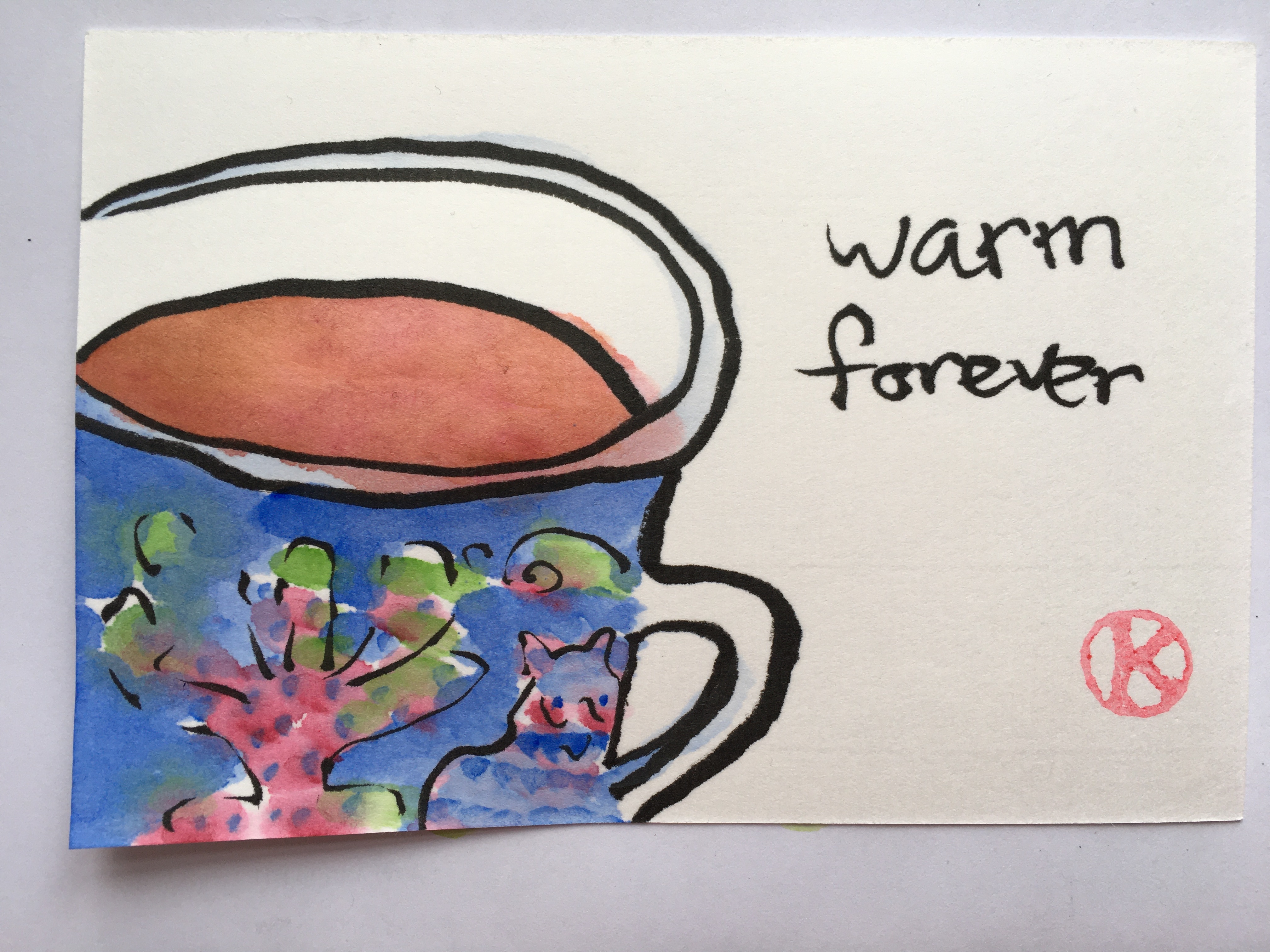mug of tea etegami card